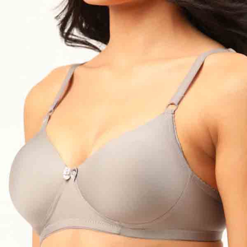 Women Taupe Solid Non-Wired Lightly Padded T-shirt Bra PM-BRA-BK-002A